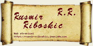 Rusmir Riboškić vizit kartica